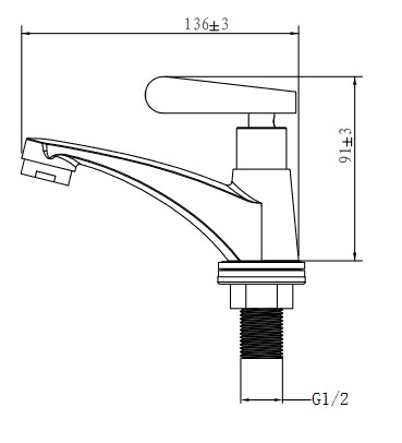SK TAPS Stainless Steel Basin Tap 1228