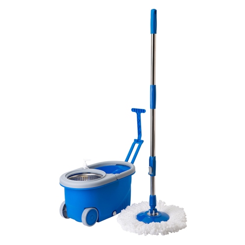 KLEANER Spin Mop Bucket Set With Wheels(2 Pcs Free Microfiber Refills)