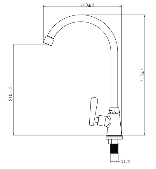 SK Taps Brass Chrome Sink Tap 1315